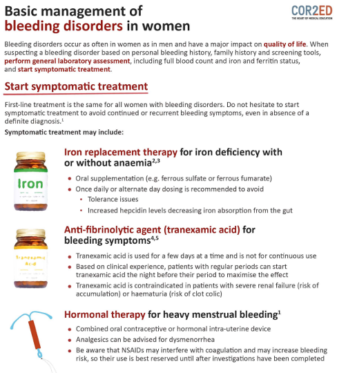 Bleeding Disorders in Women – How to recognise, diagnose and manage