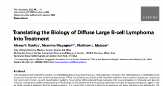 Translating the biology of diffuse large b cell lymphoma into treatment The Oncologist